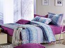 Purple Twill Fabric Cotton Bed Set Reactive Printing Dye For Old People
