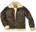 Short Fur Lined Leather Jacket