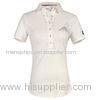 Summer Casual Ladies Polo T Shirt Clothing In White Color , European Style