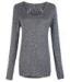 Gray Round Neck ladies Wool cable knit sweater in XS S M L XL Size