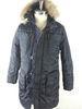Polyester Lining Fur Hooded Down Coat , Mens Park Winter Padded Jacket