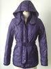 Fashion Purple Womens Long Down Coat , Windproof Duck Feather Outerwear