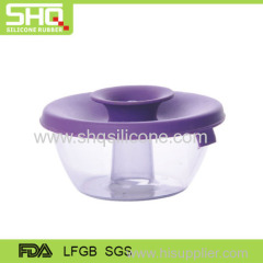 Durable silicone lid with empty plastic candy boxes