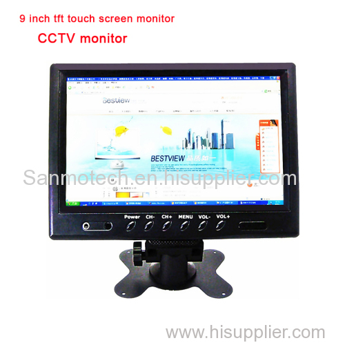 9 inch cctv monitor with bnc input 80x480 high resolution