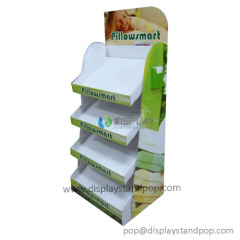 Cosmetics promotional floor cardboard display shelves with custom design