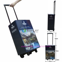 Customized Corrugated Cardboard Trolley boxes/ cases / bags for exhibitons