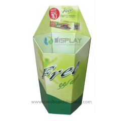 Recycled Hexagonal Point of Sale Corrugated Cardboard Dump Bin Displays