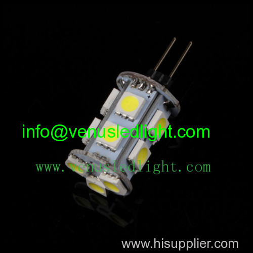 Warm White G4 Base 13 LED 5050 SMD 1.4W Boat Marine Light Bulb Lamp 12V DC