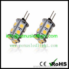 Warm White G4 Base 13 LED 5050 SMD 1.4W Boat Marine Light Bulb Lamp 12V DC
