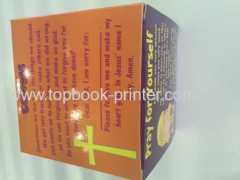 French reverse tuck gift packaging box with dust flaps