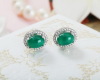 Graceful Agate Earring with Cubic Zircon for Lady