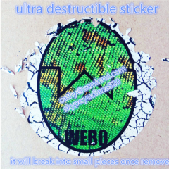 ultra destructible vinyl label