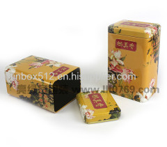 Beautiful custom metal tin tea box