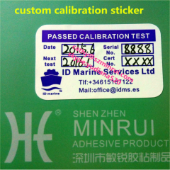 ultra destructible calibration sticker