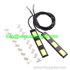 3 LED Power COB Daytime Running Light DRL Car LED Fog Driving Lamp White