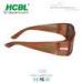 Brown Frame Circular Polarized 3D Glasses For cinema EN71 SGS CE ROSH