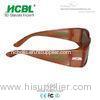 Brown Frame Circular Polarized 3D Glasses For cinema EN71 SGS CE ROSH