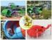 Water Attractions Tornado Slide, Fiberglass Water Slides 18m Height Tower