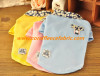 2015 new style blue cute pet clothes for dog with printing collar