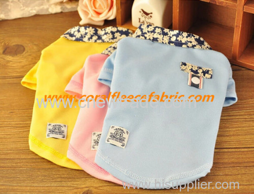 2015 new style blue cute pet clothes for dog with printing collar