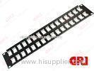 Black Empty 32 Port Rj45 Rack Mount Patch Panel CE ROHS REACH