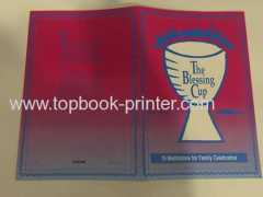 Saddle stitched scripture softcover book printing on demands