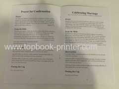 Saddle stitched scripture softcover book printing on demands