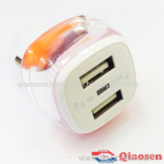 Hot sales high speed car charger stars style car charger for mobile phone.