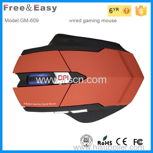 New Arrival HighQuality Rubber Key Wired Gaming Mouse(GM-609)
