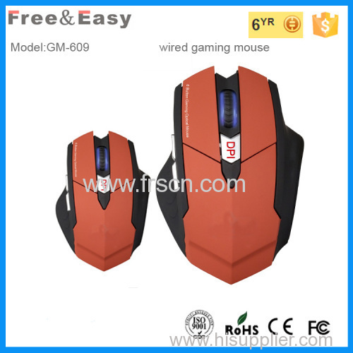 New Arrival HighQuality Rubber Key Wired Gaming Mouse(GM-609)