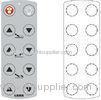 Waterproof Gloss Membrane Control Panel in Gray , Environment Friendly