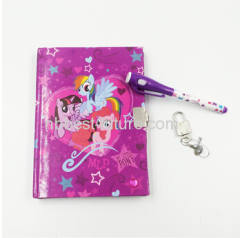 Lock diary book with invisible ink pen and UV light