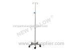 Stainless Steel Height Adjustable Portable IV Stand For First Aid Center