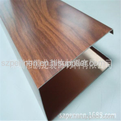 Artistic baffle suspended ceiling metal square tubeline ceiling