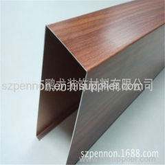 Artistic baffle suspended ceiling metal square tubeline ceiling