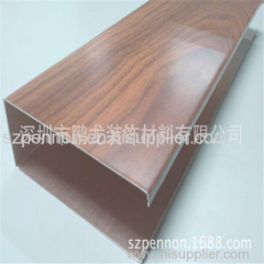 Artistic baffle suspended ceiling metal square tubeline ceiling