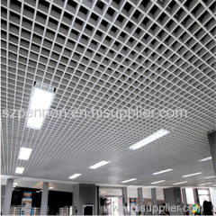 Artistic open grid ceiling decoration, Open cell ceiling, Aluminum Grille Ceiling