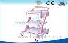 Manual Surgery Drug / Medication Trolley , ABS Emergency Cart