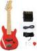 Custom Wooden Red 30 Inch Mini Electric Toy Guitar Kit For Children