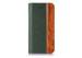 Green Leather Wooden Iphone 4 Cover / Iphone 4S Wood Back Case for Cell Phones