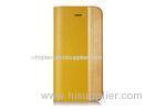 Handmade iPhone 4 / 4S Wood and Leather Cover Folio Phone Case Anti radiation
