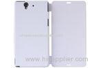 TPU Flip Case Sony Cell Phone Covers White Sony L36i Phone Shells