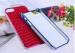 Red Alligator Skin Hard Covers for iPhone 5s Cell Phone Cases with Diamond Decorated