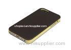 Black Color Leather Apple Iphone Protective Cases With PC Shell Iphone5 / 5s