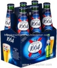Kronenbourg 1664 blanc beer in blue 25cl, 33cl bottles available