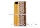 Ultra Slim Bamboo and Leather Apple Iphone Protective Cases For Iphone5 / 5S