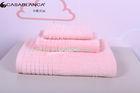 3 Pieces Sets Washable Cotton Bath Towel , Pink Beach Soft Towels Sets