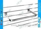 Heavy Duty Slatwall Display Shelves Chrome D Rail Hanger , 600mm Width