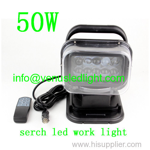 50W CREE remote control LED Work Light SPOT Beam 10-30V DC truck