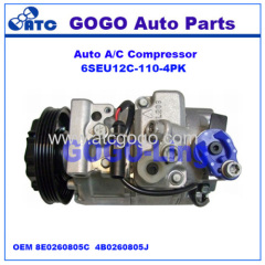 6SEU12C Auto A/C Compressor for AUDI A4 / A6 / VW POLO OEM 8E0260805C